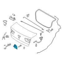 OEM 2019 Kia Rio Trunk Lid Latch Assembly Diagram - 81230H9031