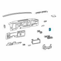 OEM GMC Sonoma Heater & Air Conditioner Control Assembly Diagram - 16146955