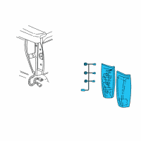 OEM Cadillac Escalade EXT Tail Lamp Assembly Diagram - 15096924