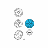 OEM 2008 Nissan Altima Aluminum Wheel Diagram - 40300-JA300