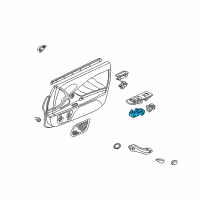 OEM 2004 Honda S2000 Switch Assembly, Power Window Master Diagram - 35750-S2A-A02