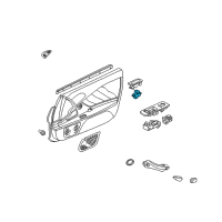 OEM 2004 Honda S2000 Sub-Switch Assembly, Power Window Diagram - 35760-S2A-003