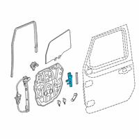 OEM 2021 Jeep Gladiator Channel-Front Door Glass Lower Diagram - 68282166AD