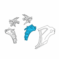 OEM Hyundai Veloster N Panel Assembly-Quarter Inner Lower, LH Diagram - 71610-J3000