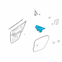 OEM 2002 Hyundai Elantra Rear Power Window Sub Switch Assembly, Left Diagram - 93580-2D000-OH