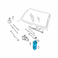 OEM 1995 GMC Safari Washer Reservoir Diagram - 12363310