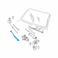 OEM 2005 GMC Safari Arm, Windshield Wiper Diagram - 15043062