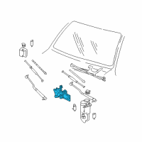 OEM 1984 Oldsmobile Firenza Motor Asm, Windshield Wiper Diagram - 88961173