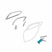 OEM 2003 Chrysler 300M Window Regulator Motor Diagram - 5012544AD