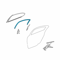 OEM 1999 Dodge Intrepid WEATHERSTRIP-Rear Door Flush Glass Diagram - 4780164AC