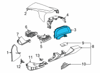 OEM 2021 Chevrolet Corvette Cluster Bezel Diagram - 84821389