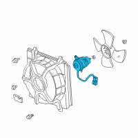 OEM Honda CR-V Motor, Cooling Fan Diagram - 19030-P3F-024