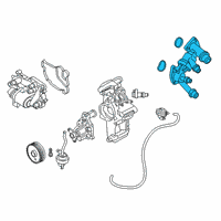 OEM 2018 BMW 540d xDrive THERMOSTAT HOUSING WITH THER:115040 Diagram - 11-53-8-576-289