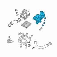 OEM 2014 Honda Civic Case Set, Air Cleaner Diagram - 17201-RW0-A01