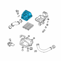 OEM Honda Civic Cover, Air Cleaner Diagram - 17210-RW0-A01