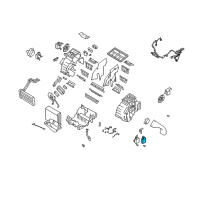 OEM 2005 Kia Amanti Rear Air Conditioner Mode Actuator Diagram - 972743B000