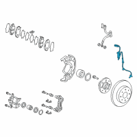 OEM 2011 Honda CR-Z Sensor Assembly, Left Front Diagram - 57455-TF0-003