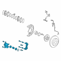 OEM 2009 Honda Civic Caliper Sub-Assembly, Right Front Diagram - 45018-SNA-A60