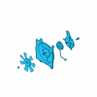 OEM 2002 Chrysler Sebring Motor-A/C CONDESER Fan Diagram - MR958425