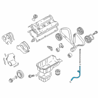 OEM 2003 Kia Sedona Oil Level Guide Assembly Diagram - 2662039602