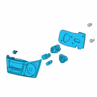 OEM Acura TSX Light Assembly, Passenger Side Lid Diagram - 34150-TL4-G01