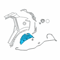 OEM 2019 Nissan Kicks Protector-Rear Wheel House, LH Diagram - 76749-5RL0A