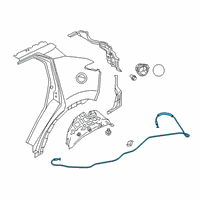 OEM 2021 Nissan Kicks Cable Assy-Fuel Filler Lid Opener Diagram - 78822-5RB0A