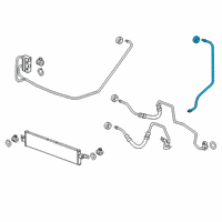 OEM Cadillac Oil Cooler Pipe Diagram - 23100571