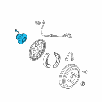 OEM 2008 Chevrolet Aveo Hub & Bearing Diagram - 95903587