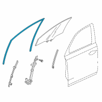 OEM Acura TLX Runchannel, Right Front Door Diagram - 72235-TZ3-A01