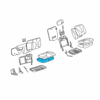 OEM 2004 Hummer H2 Pad, Rear Seat Cushion Diagram - 88977808