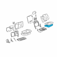 OEM 2007 Hummer H2 Pad, Rear Seat Cushion Diagram - 88977821