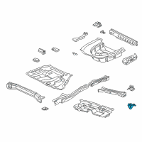 OEM 2006 Toyota Prius Suspension Crossmember Hook Diagram - 51968-33010