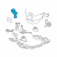 OEM 2006 Pontiac G6 Mount Asm-Trans Rear Diagram - 22708444