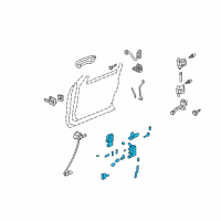 OEM 2005 Mercury Mountaineer Latch Assembly Diagram - 5L2Z-78219A64-AD