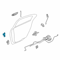 OEM 1998 Chrysler Concorde Right Rear Lower Door Hinge Diagram - 4574428