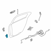 OEM 2004 Chrysler 300M Rear Door Lower Hinge Diagram - 4574437