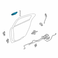 OEM 1999 Dodge Intrepid Handle-Rear Door Exterior Diagram - LF04SG8AE