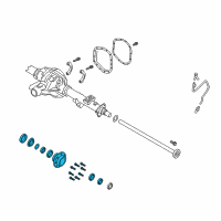 OEM 2021 Ford F-350 Super Duty Rear Hub & Bearing Diagram - HC3Z-1109-D