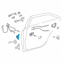 OEM 2022 Toyota Tacoma Upper Hinge Diagram - 68750-04010