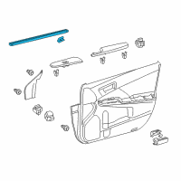 OEM Toyota Camry Belt Weatherstrip Diagram - 68171-06092