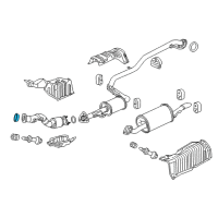 OEM 2012 Honda Civic Gasket, Exhuast Flexible Diagram - 18229-TF0-013