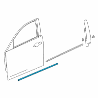 OEM 2017 Cadillac CT6 Side Molding Diagram - 23409491