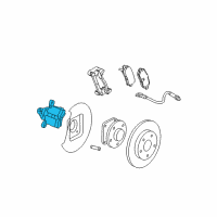 OEM 2008 Pontiac Grand Prix Caliper Asm, Rear Brake Diagram - 89060369