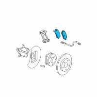 OEM Pontiac Rear Pads Diagram - 18048690