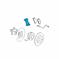 OEM 2008 Pontiac Grand Prix Bracket, Rear Brake Caliper Diagram - 88965593
