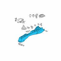 OEM 2008 Honda Fit Console Set, Center *NH167L* (GRAPHITE BLACK) Diagram - 83403-SLN-A51ZA
