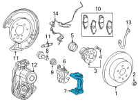 OEM Lexus IS350 Mounting, RR Disc Br Diagram - 47822-30460