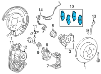 OEM 2022 Lexus NX450h+ Pad Kit, Disc Brake Diagram - 04466-F4020