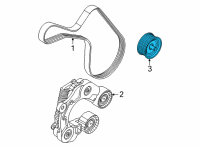OEM Kia Sorento IDLER-GROOVED Diagram - 252882MHA0